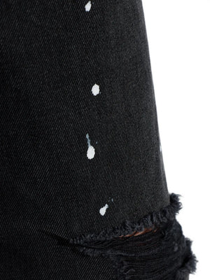 distressed splatter jeans