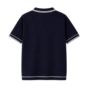 Monaco Knit Polo – Deep Navy