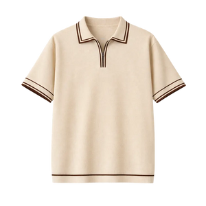 Monaco Knit Polo – Warm Oat
