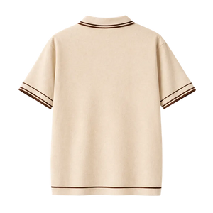 Monaco Knit Polo – Warm Oat