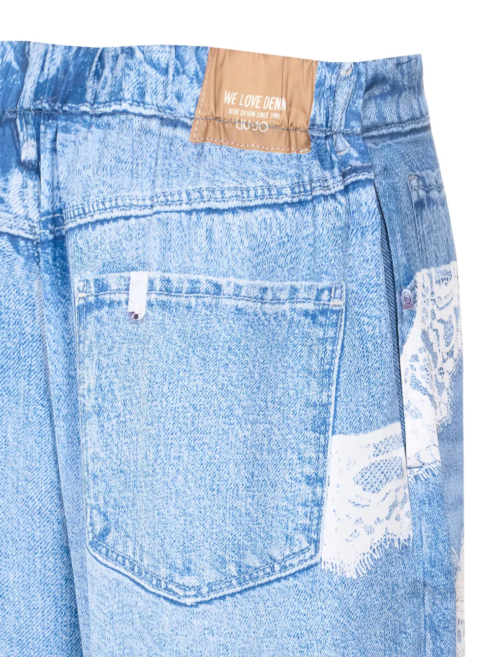 denim-effect trousers
