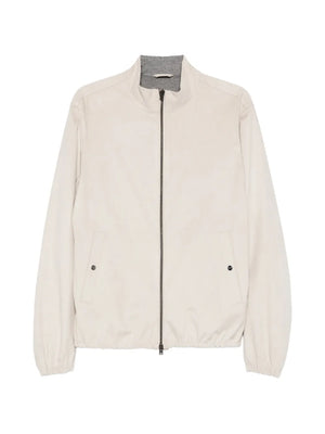 zip-up long-sleeve jacket