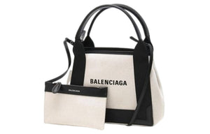 Balenciaga Navy Cabas Tote Bag Xs Light Beige Black