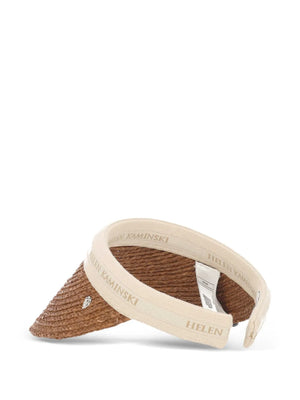 Bianca logo raffia visor hat