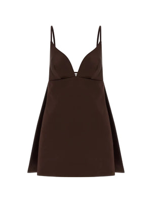 Duchesse V-neck mini dress