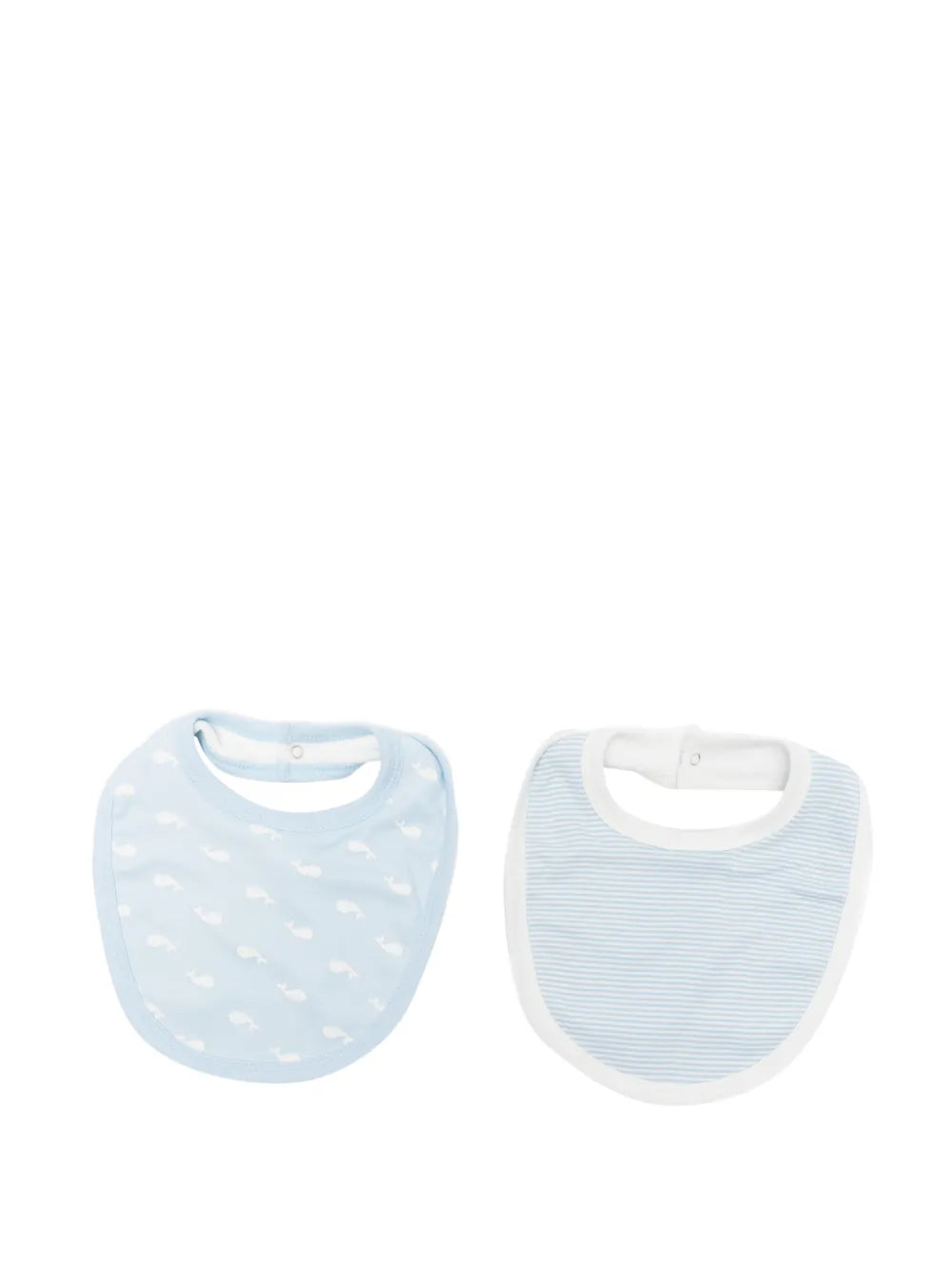 (set of two) whale striped bib