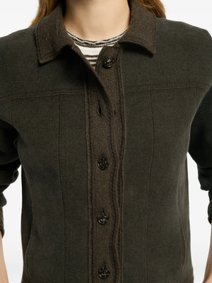suede-effect denim jacket