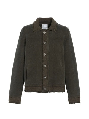 suede-effect denim jacket