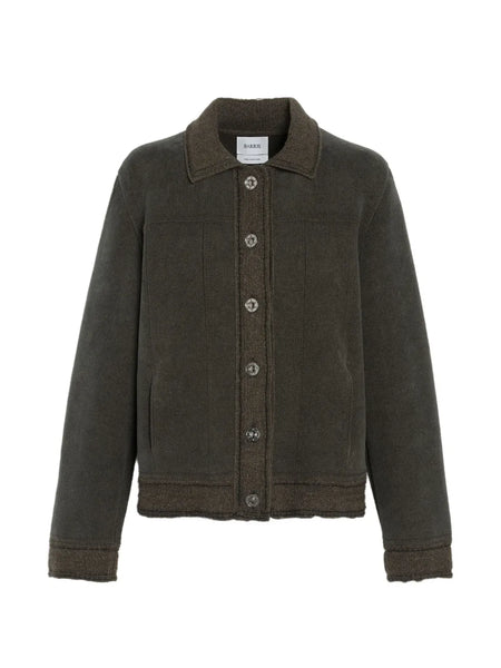 suede-effect denim jacket