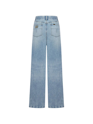 flow wide denim jeans