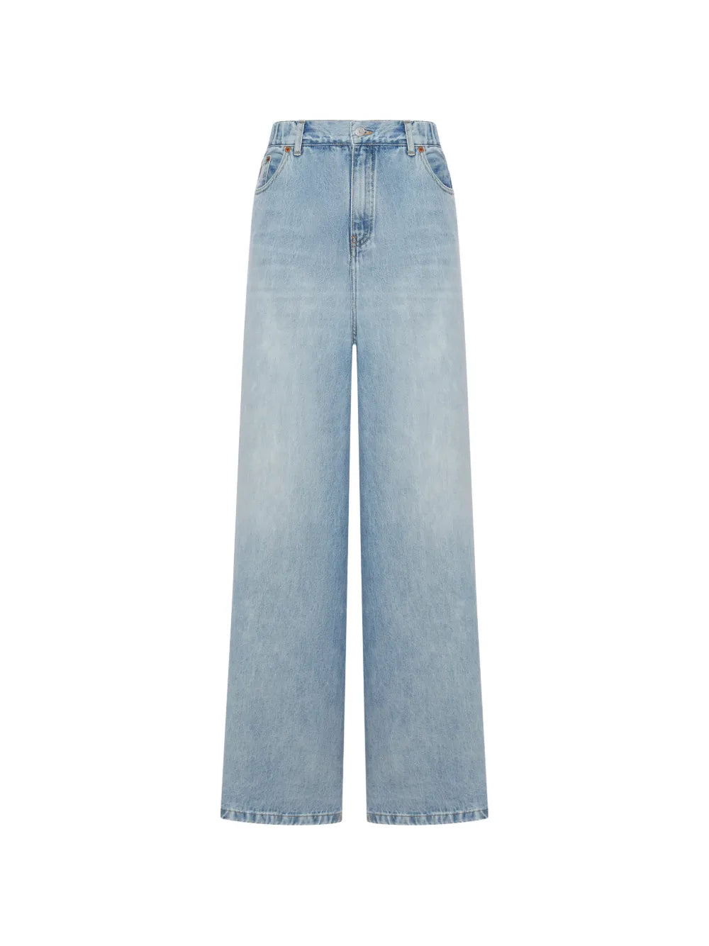 flow wide denim jeans
