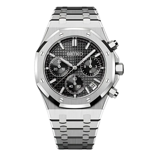 Seiko Mod Royal Oak Chronograph Black