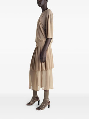 double layer midi dress