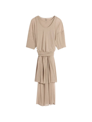 double layer midi dress