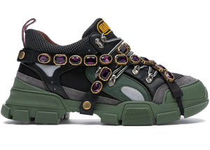Gucci Flashtrek Sega Green Removable Crystal