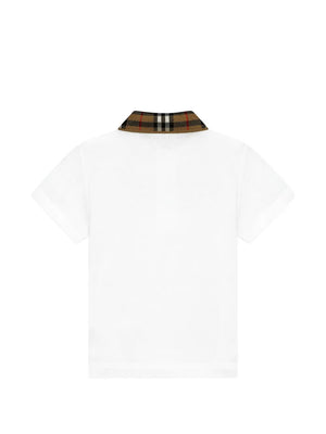 check-collar polo shirt