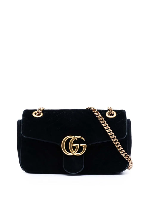 2016-2025 Medium GG Marmont Matelasse Velvet shoulder bag