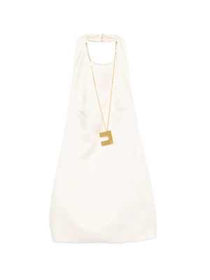 halterneck mini dress