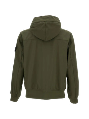 logo-patch hooded jacket 
