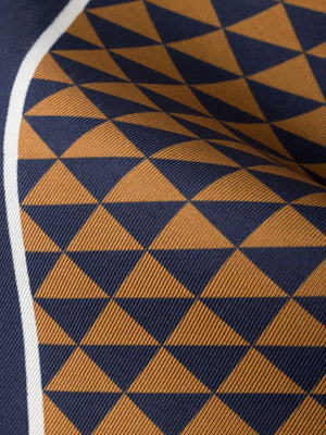 Printed silk twill scarf
