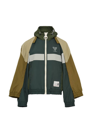 zip-up hooded jacket