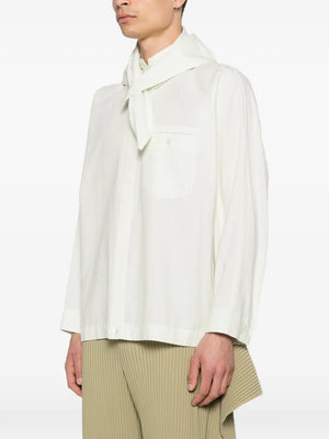long-sleeve scarf shirt