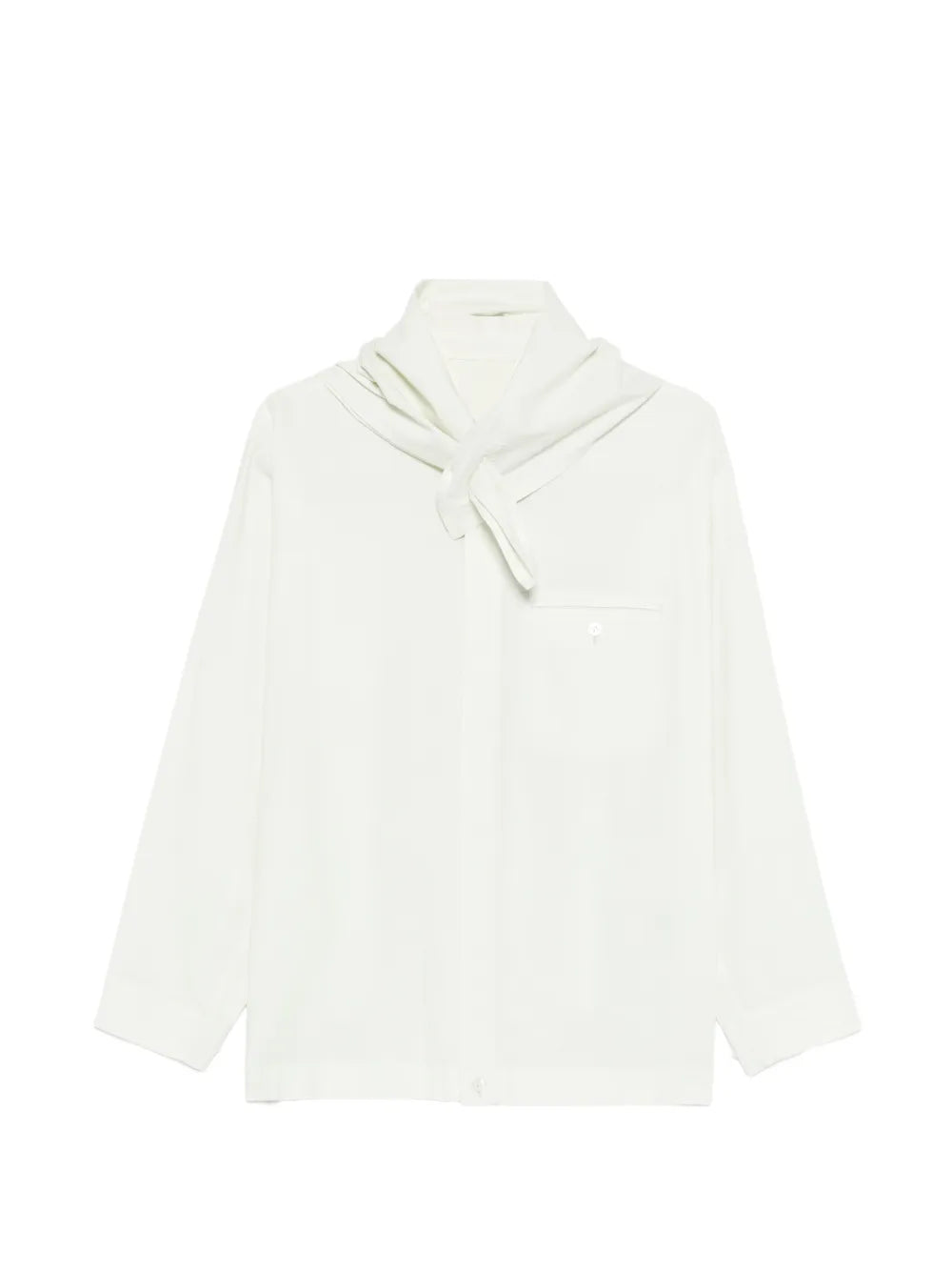 long-sleeve scarf shirt