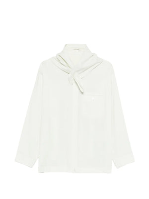 long-sleeve scarf shirt