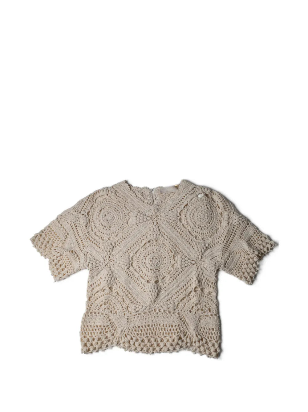 Maddalena short-sleeve crochet top