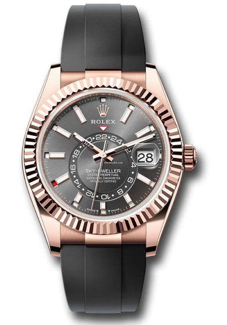 Rolex | Sky-Dweller | 336235 | Rose gold | Rubber | Grey | Automatic