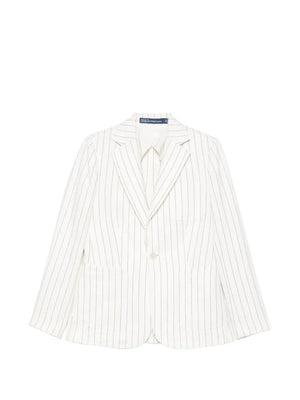 striped single-breasted jacket