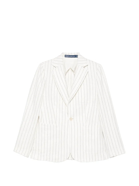 striped single-breasted jacket