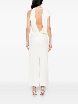 draped midi dress