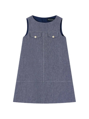 chest-pocket A-line dress