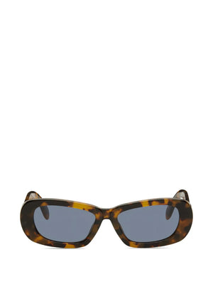 tortoiseshell geometric-frame sunglasses