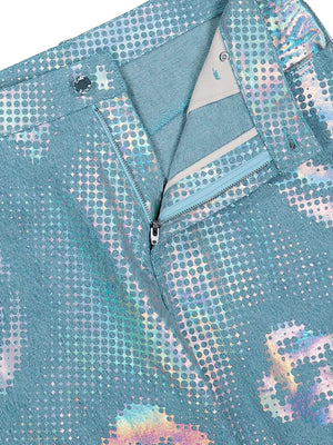 pearlescent monogram baggy jeans