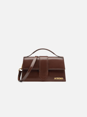 Jacquemus The Large Bambino Crossbody Flap Bag Midnight Brown