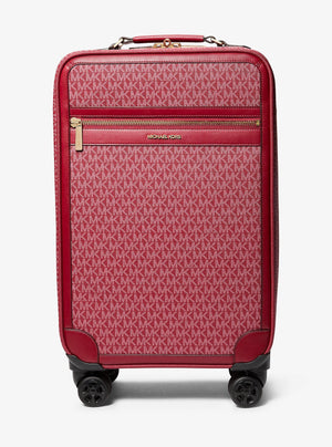 Michael Kors Jet Set Travel Small Signature Logo Suitcase Cherry