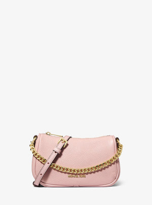 Michael Kors Carmela Small Pebbled Leather Convertible Crossbody Bag Powder Blush