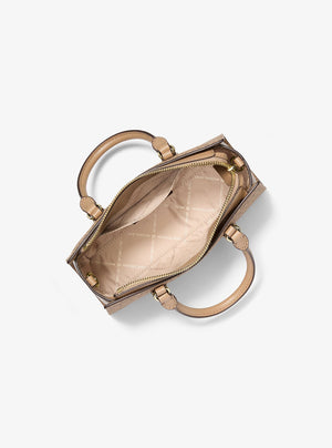Michael Kors Arden Small Signature Logo Messenger Bag Camel