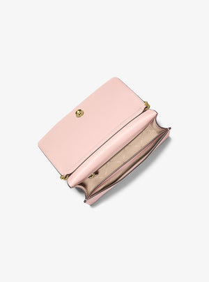 Michael Kors Jet Set Medium Signature Logo Crossbody Bag Powder Blush