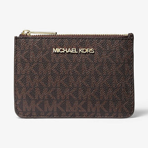 Michael Kors Jet Set Travel Small Signature Logo Coin Purse Brown
