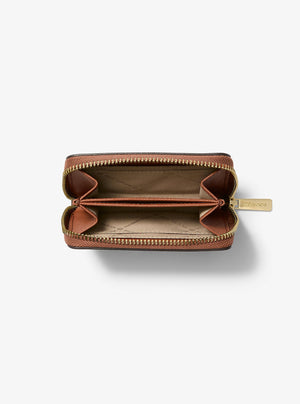 Michael Kors Jet Set Travel Medium Logo Zip-Around Card Case Brown