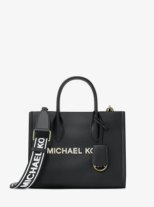 Michael Kors Mirella Small Pebbled Leather Convertible Crossbody Bag Black