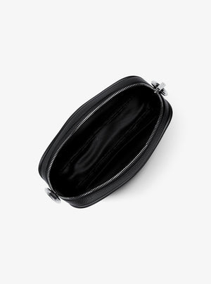 Michael Kors Jet Set Pebbled Leather Camera Crossbody Bag Black