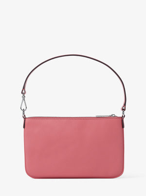Michael Kors Jet Set Small Pebbled Leather Convertible Wristlet Hibiscus