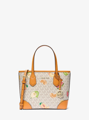 Michael Kors Eva Extra-Small Printed Signature Logo Convertible Tote Bag Rad Ornge Ml