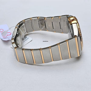 Omega Constellation Men38 MM - Silver Diamond Dial - Box & Papers 2024 - Factory Bezel - Rose Gold