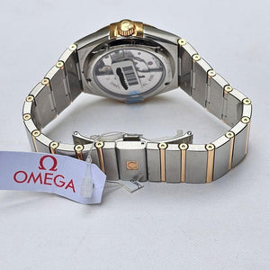 Omega Constellation Men38 MM - Silver Diamond Dial - Box & Papers 2024 - Factory Bezel - Rose Gold