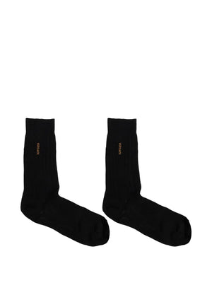 logo ribbed socks